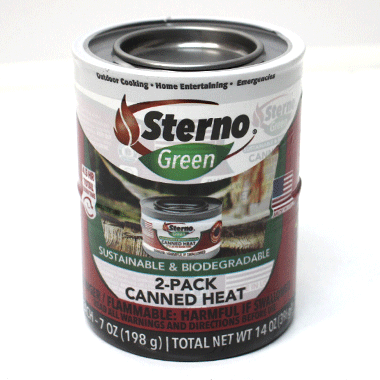 米軍放出品

STERNO GREEN CANNED HEAT 2PACKS

燃焼材　キャンピングストーブ

サイズ：5.5cm　2缶

1缶2.25時間

新品未使用品

※米軍放出品の為、画像の程度とは若干異なる場合がございますので予めご了承下さい。
(キズ、へこみ、汚れ、穴あき、ほつれ、色味、文字書き入れなど)