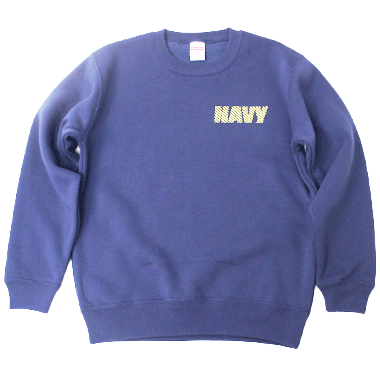 U.S NAVY SWEATSHIRT SLASH - indigo スウェットシャツ 裏起毛