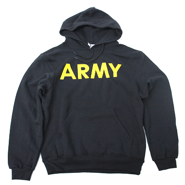 ARMY PRINTED SWEAT HOOD プルオーバーパーカー

カラー：ブラック

サイズ：S/M/L/XL
S  着丈:約59cm 身幅:約51cm 肩幅:約51cm 袖丈:約62cm
M  着丈:約64cm 身幅:約56cm 肩幅:約54cm 袖丈:約63cm
L  着丈:約65cm 身幅:約60cm 肩幅:約59cm 袖丈:約65cm
XL 着丈:約67cm 身幅:約66cm 肩幅:約62cm 袖丈:約66cm

素材：コットン50％ ポリエステル50％

裏起毛

王道カラーのプルオーバーパーカー。

肌触りが良く、シンプルなデザインなのでコーディネートにも

合わせやすいアイテムです。
