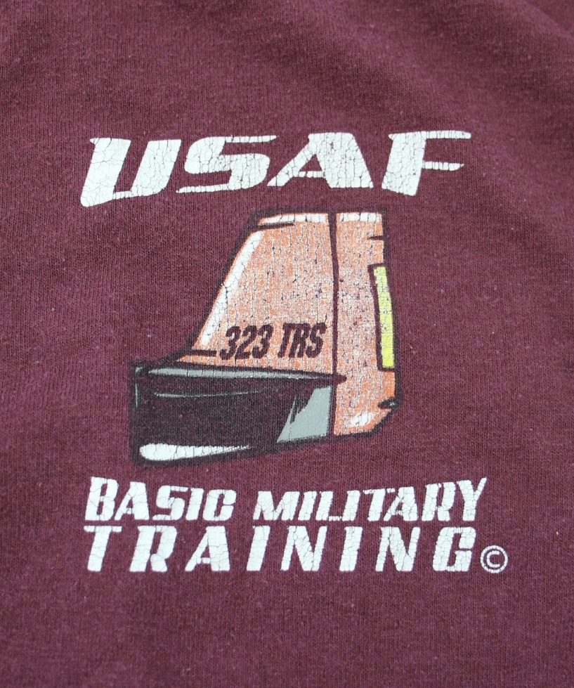 GILDAN USAF 323 TRS プリントTシャツ バーガンディ