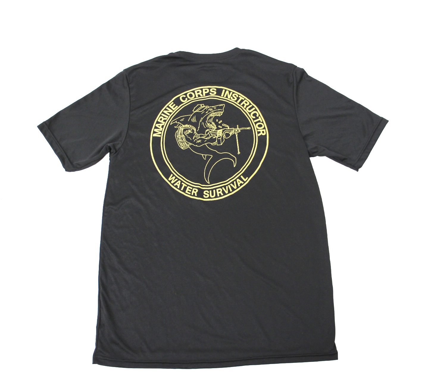 MARINE CORPS INSTRUCTOR WATER SURVIVAL プリントTシャツ ブラック