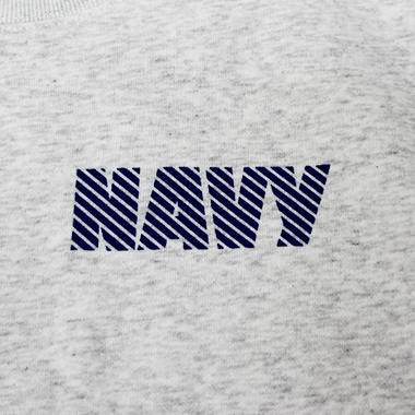 U.S NAVY SWEATSHIRT SLASH - ash gray スウェットシャツ 裏起毛