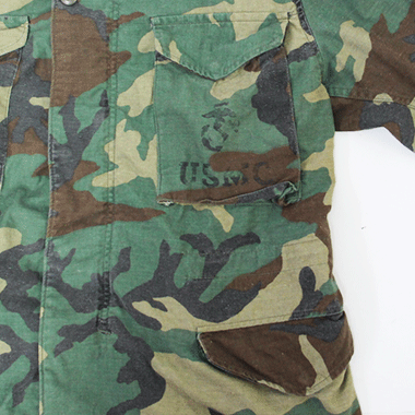 COAT COLD WEATHER FIELD 80s M-65 フィールドジャケット USMCステンシル ウッドランド