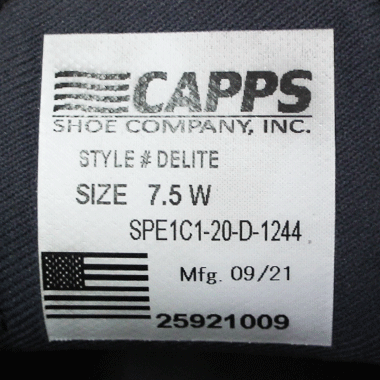 CAPPS エナメル サービスシューズ MADE IN USA ブラック