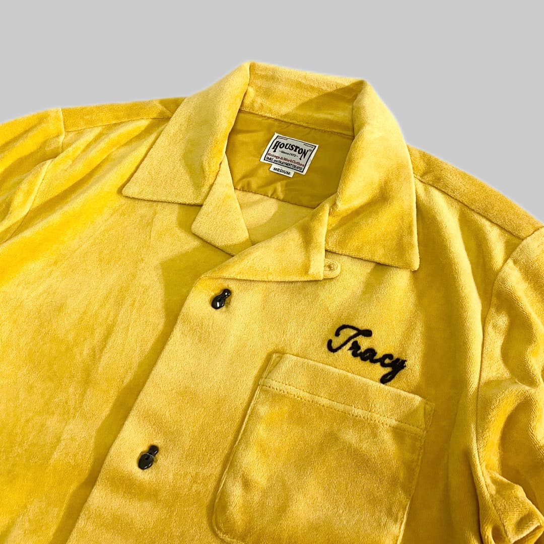 【HOUSTON】VELOUR BOWLING SHIRT 