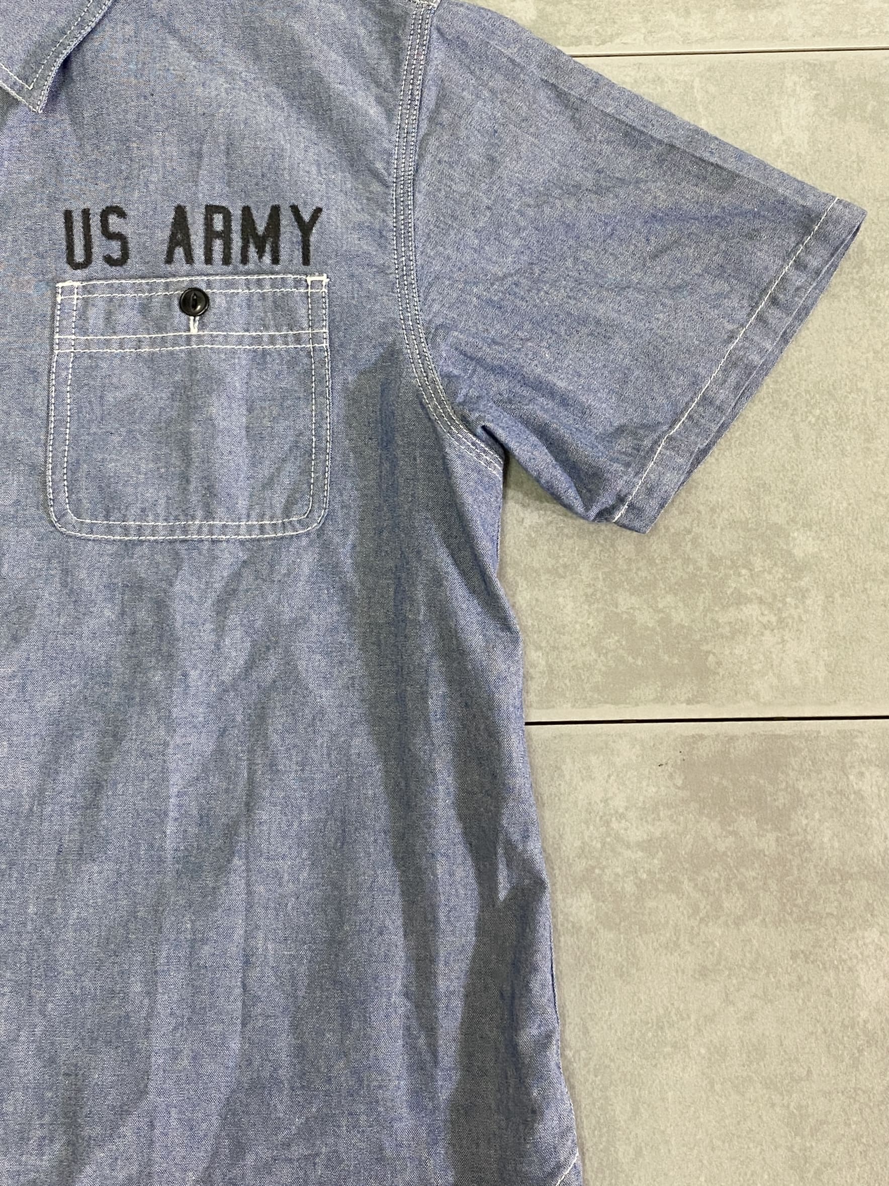 【HOUSTON】U.S. ARMY シャンブレーシャツ