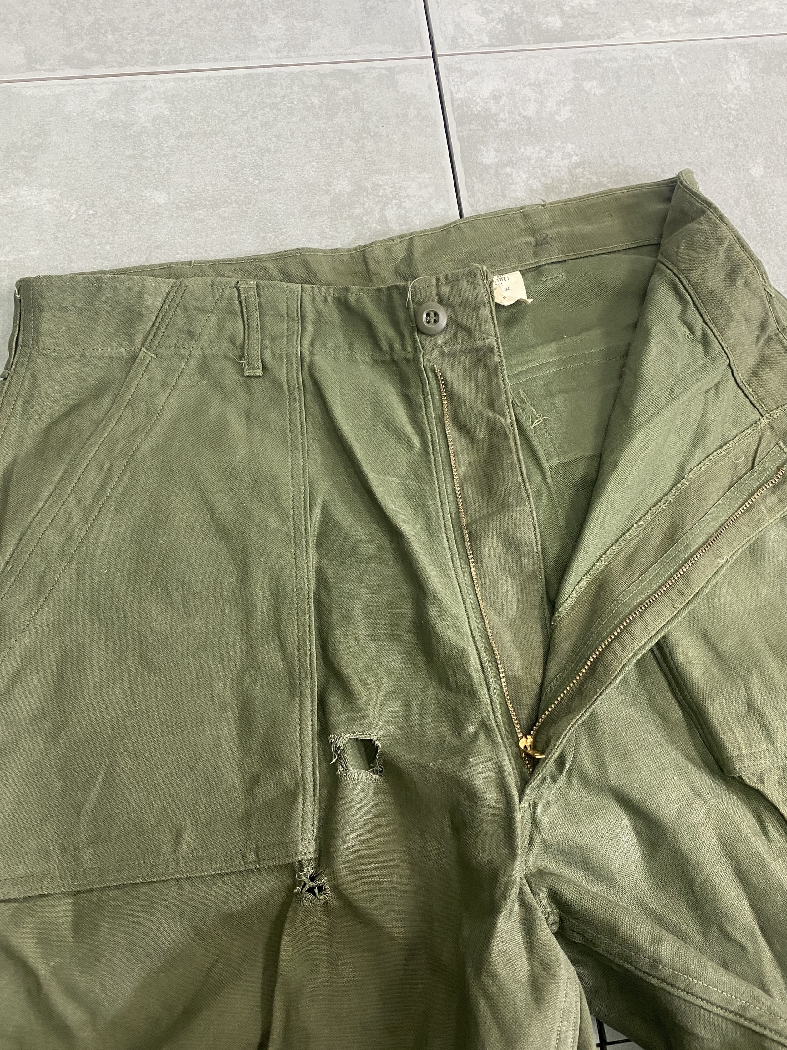 60s TROUSERS MENS COTTON SATEEN OG 107