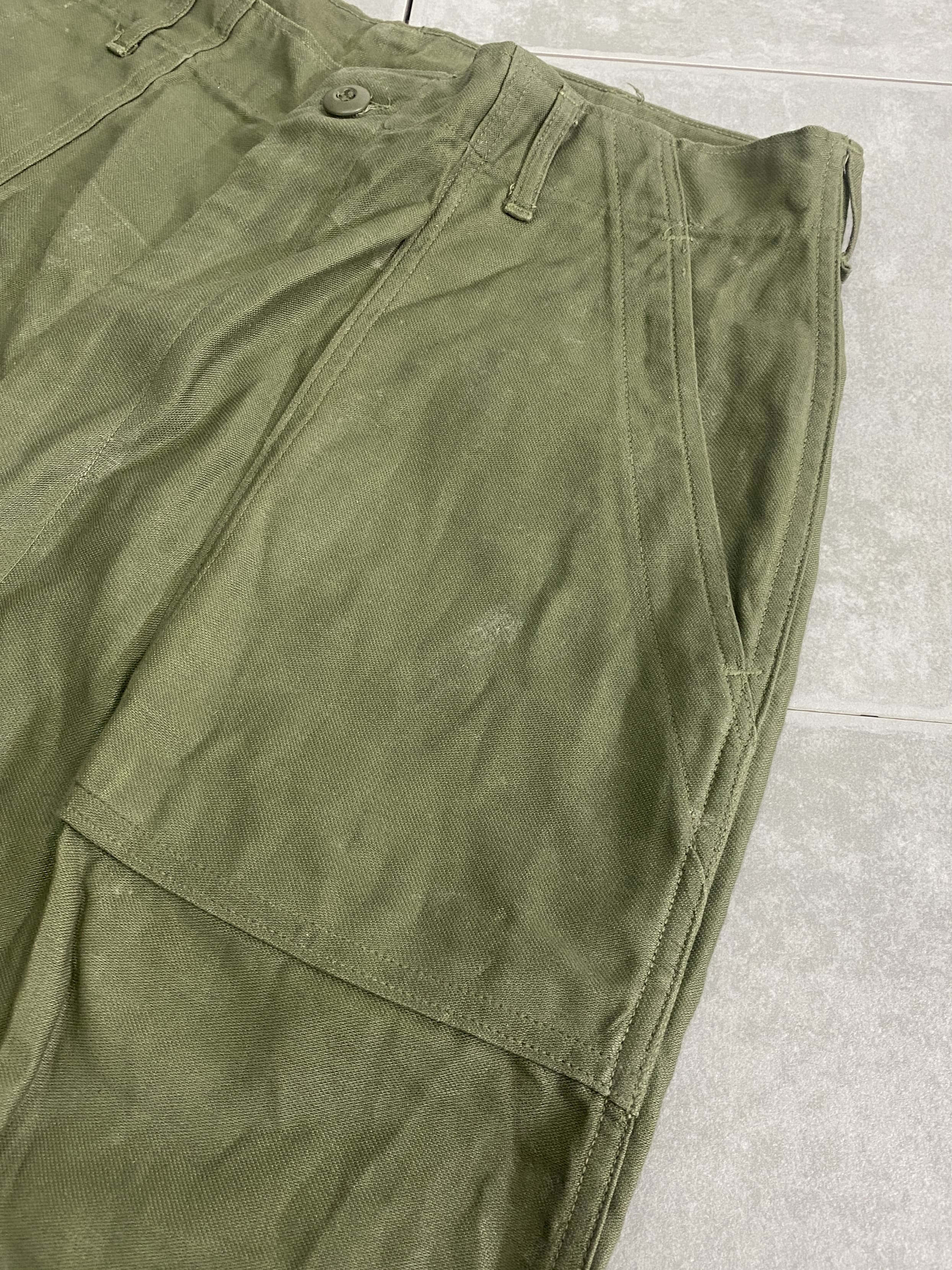 60s TROUSERS MENS COTTON SATEEN OG 107