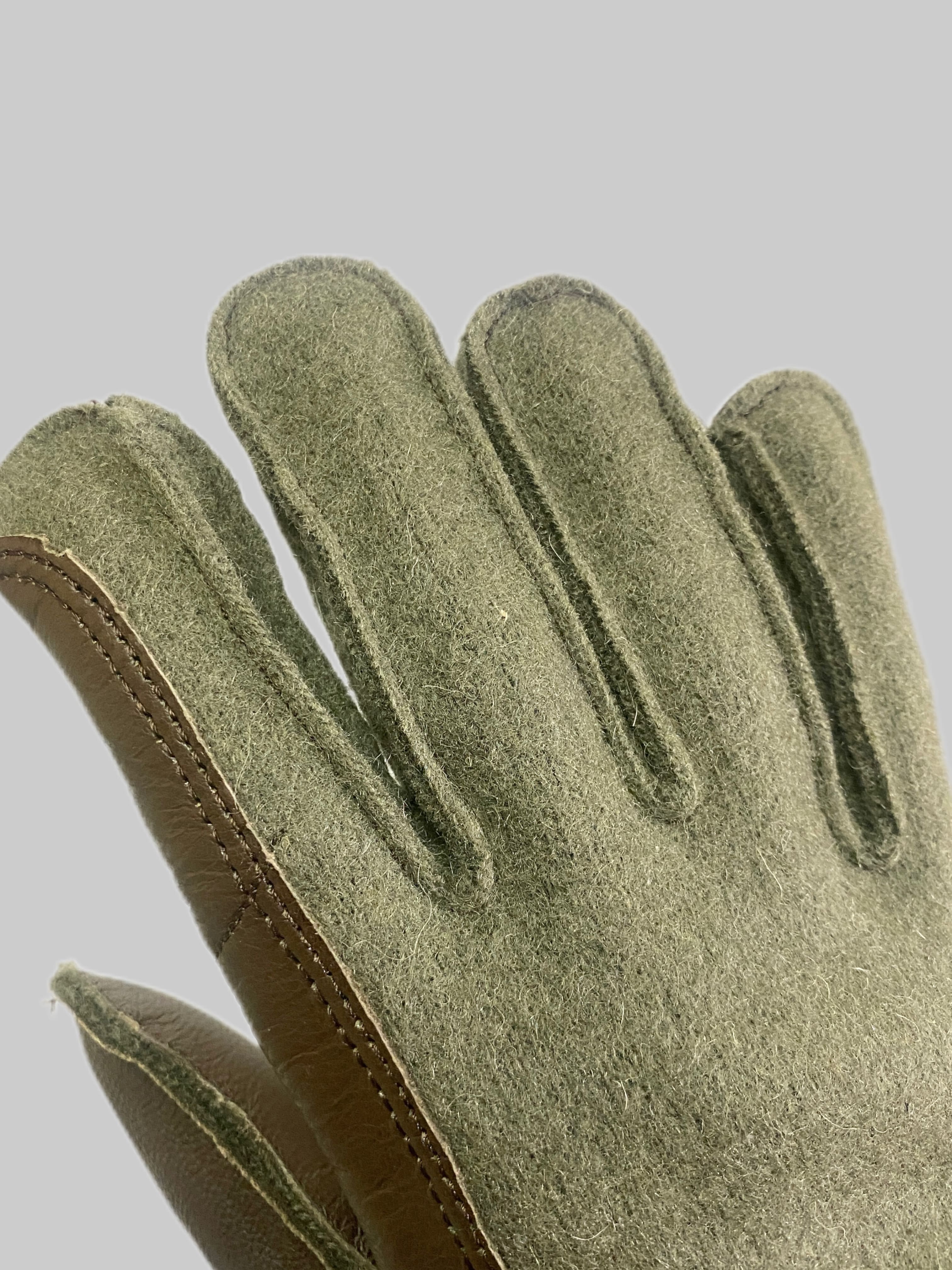 French Leather & Wool Glove