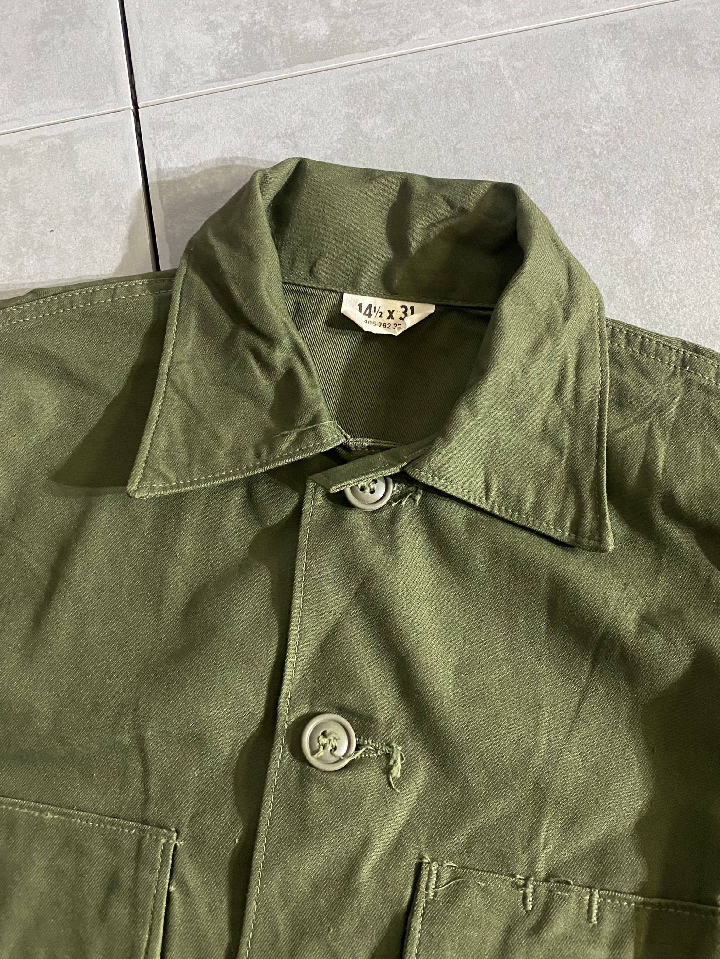 60s Cotton Twill Utility Shirt OG-107