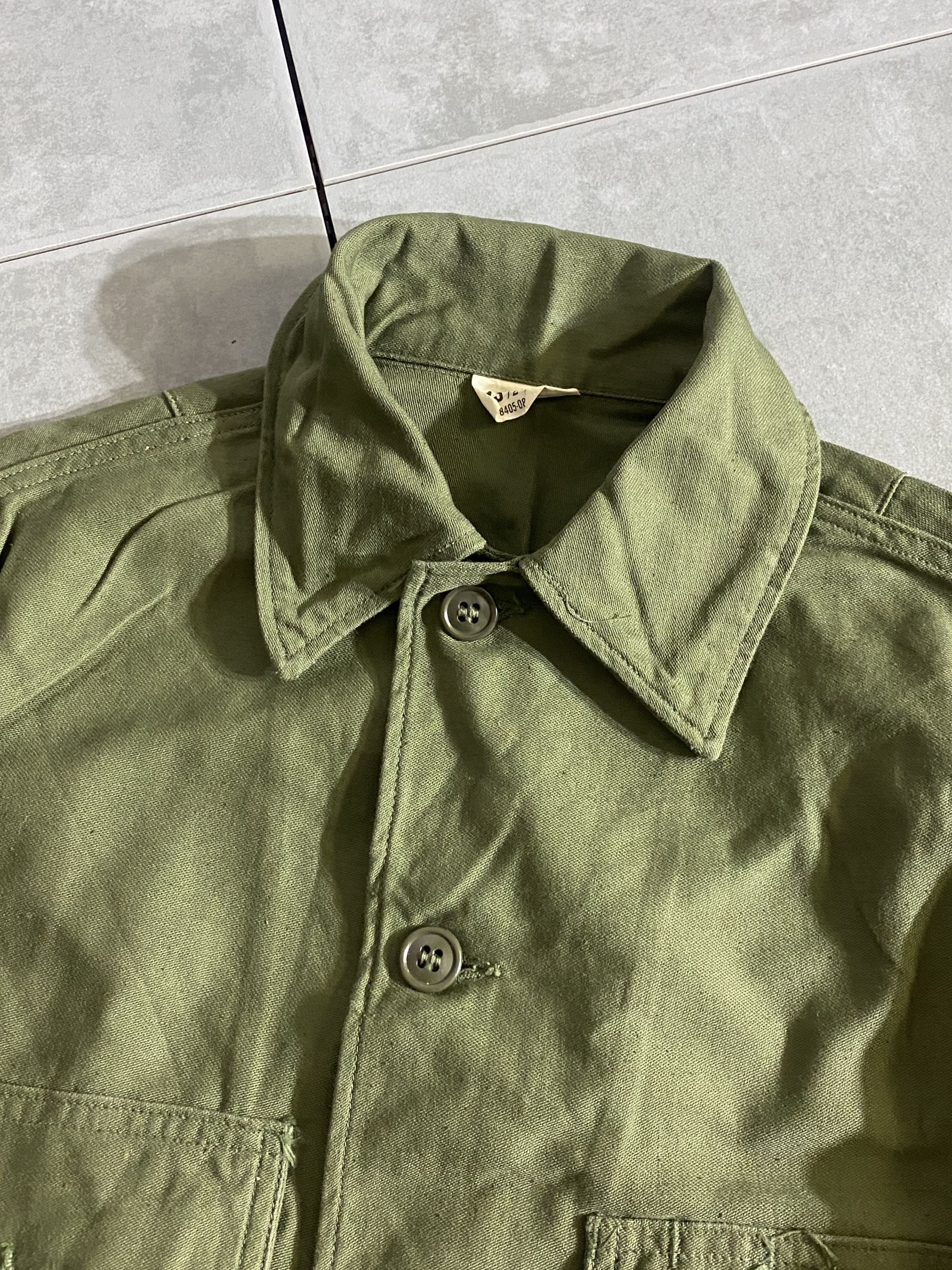 60s Cotton Sateen Utility Shirt OG-107 2nd Model