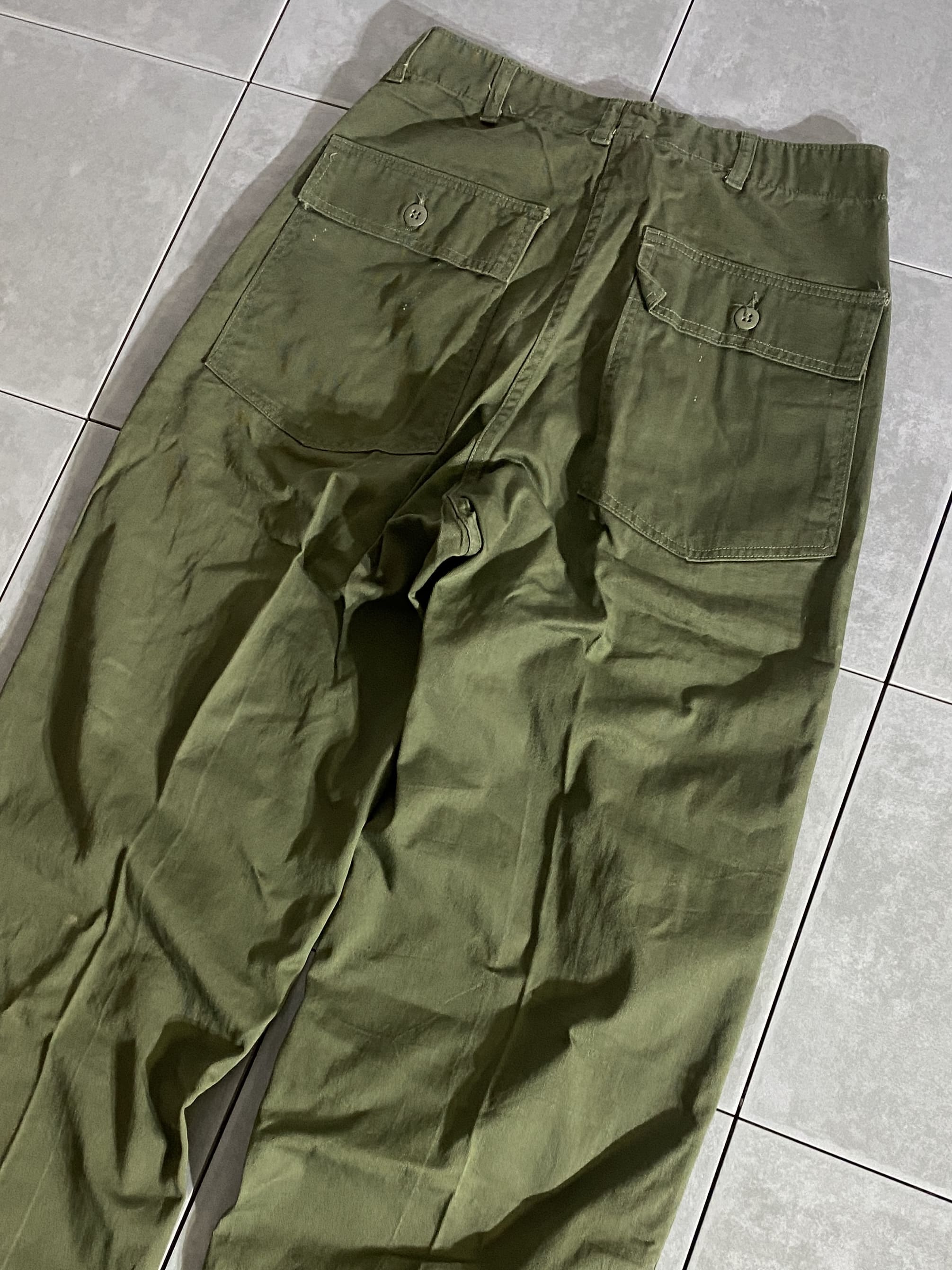 60s TROUSERS MENS COTTON SATEEN OG-107