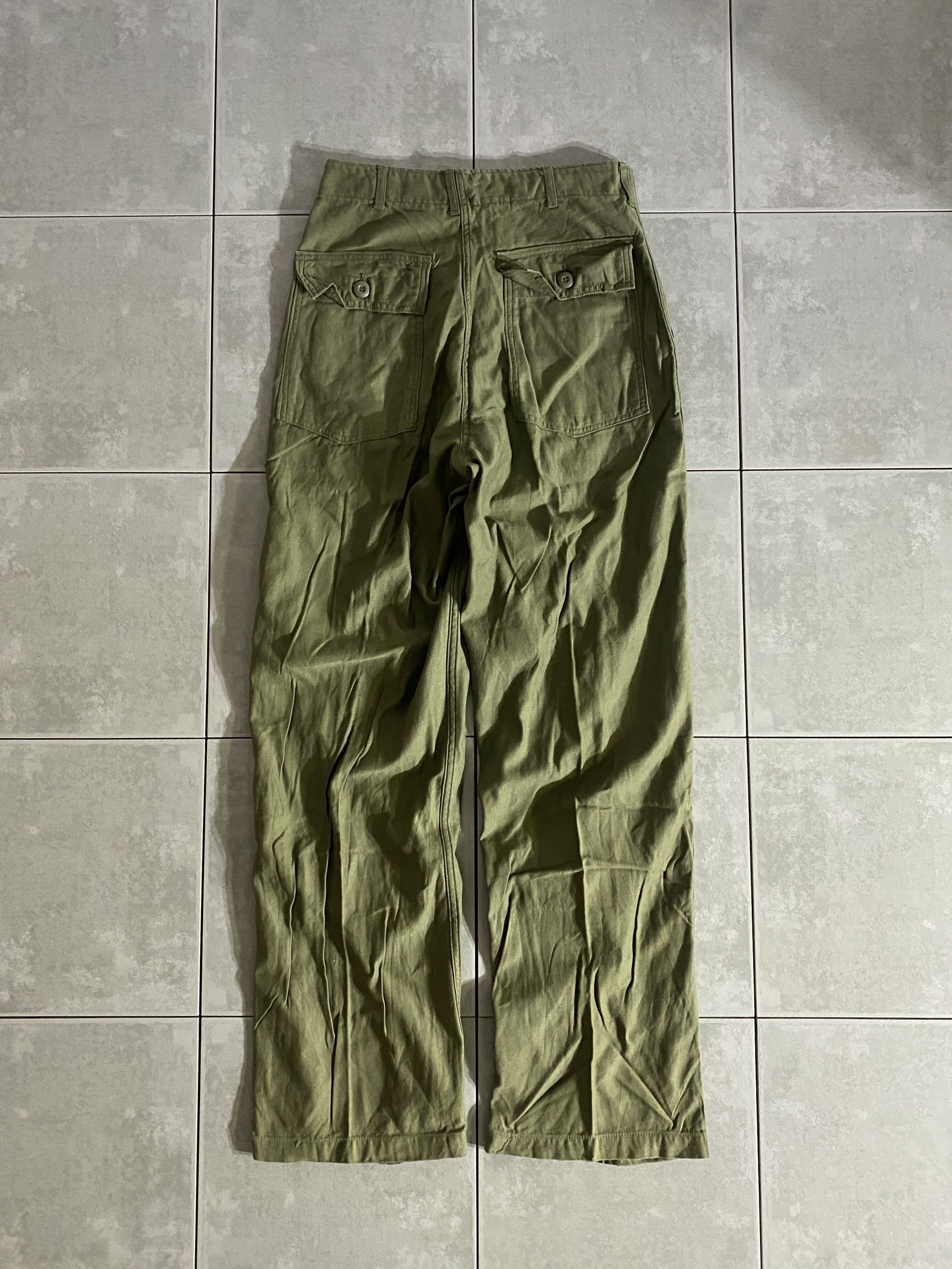 60s TROUSERS MENS COTTON SATEEN OG-107