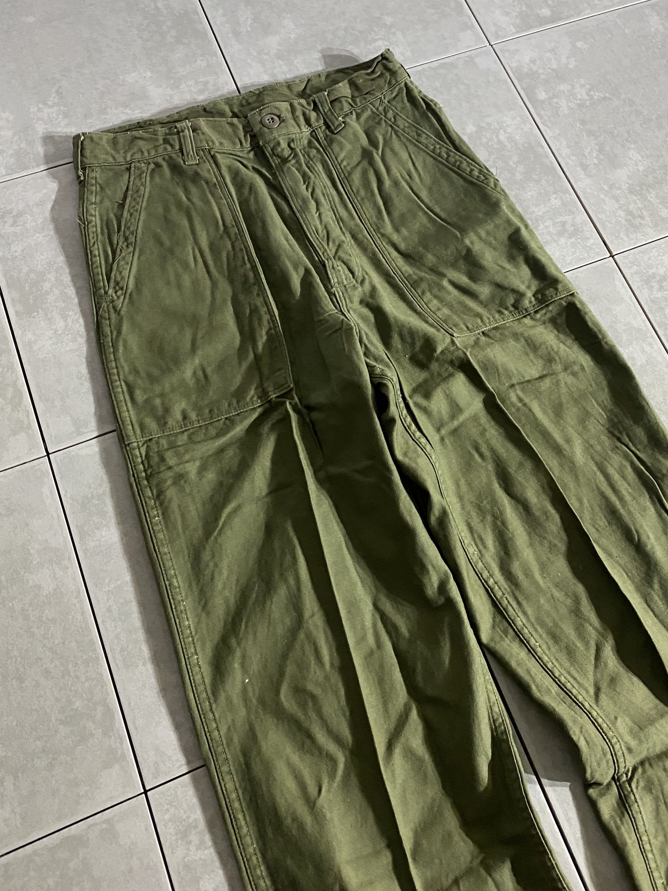 60s TROUSERS MENS COTTON SATEEN OG-107