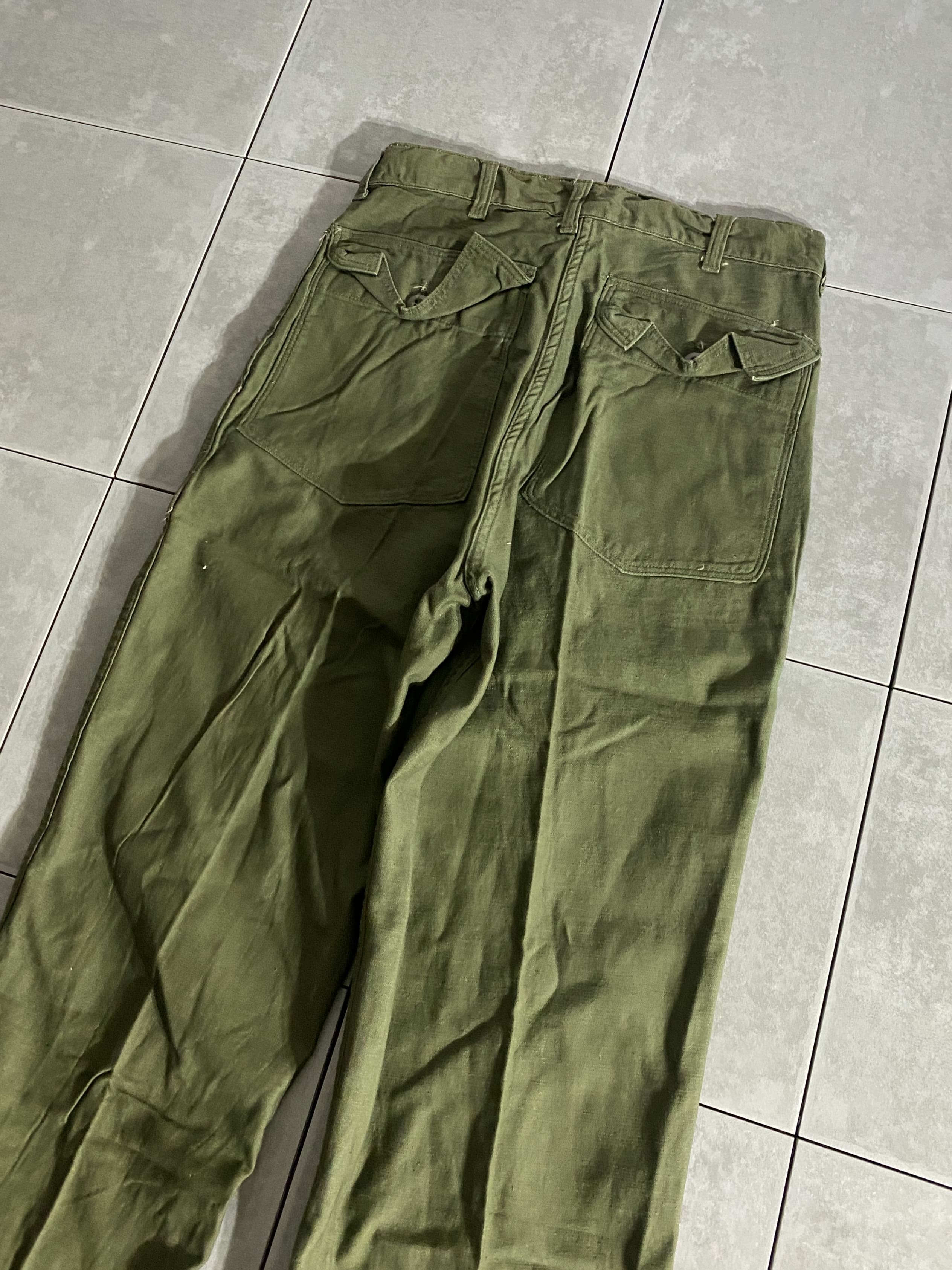 60s TROUSERS MENS COTTON SATEEN OG-107