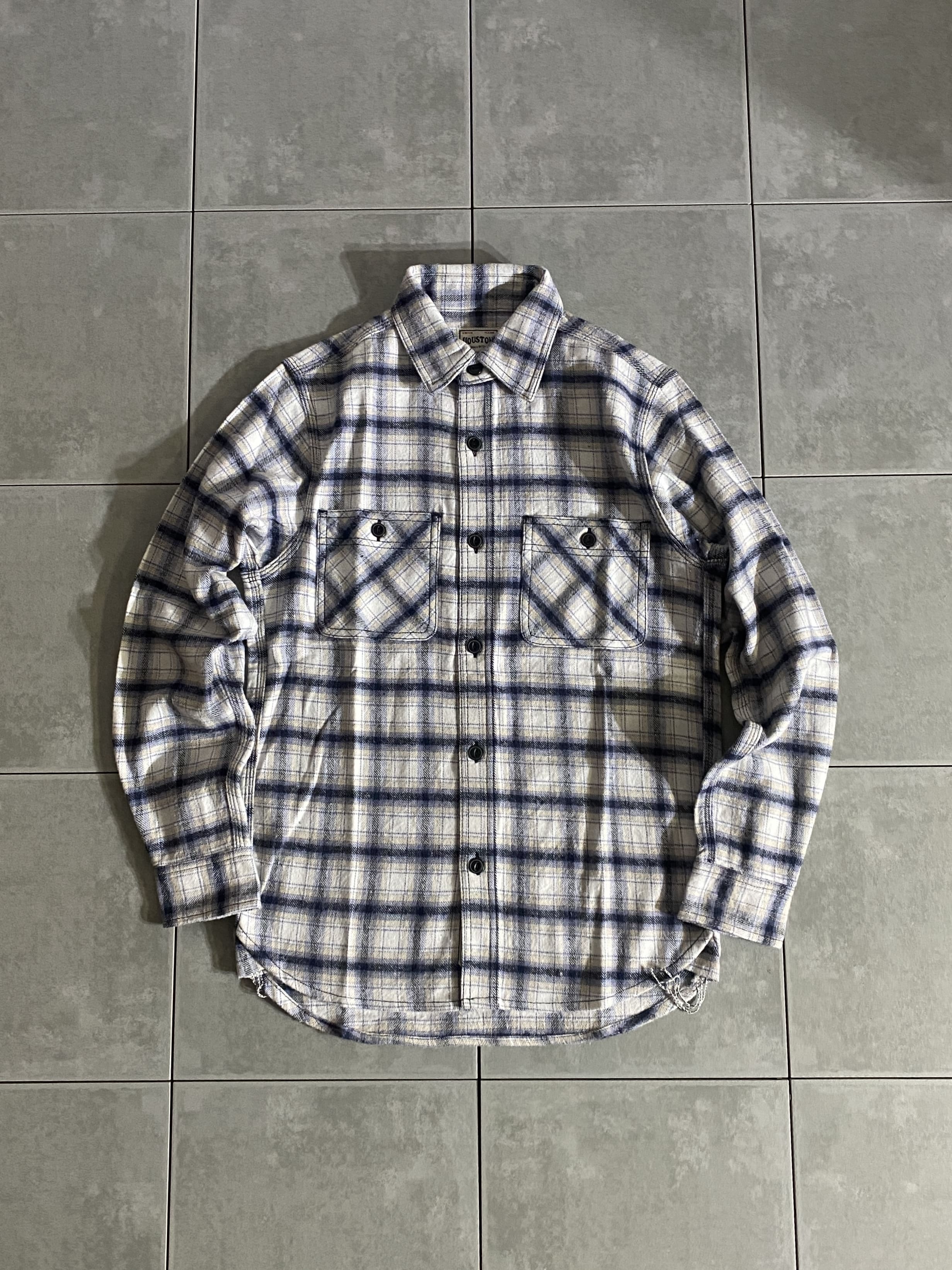 【HOUSTON】RECYCLE COTTON CHECK FLANNEL SHIRTS