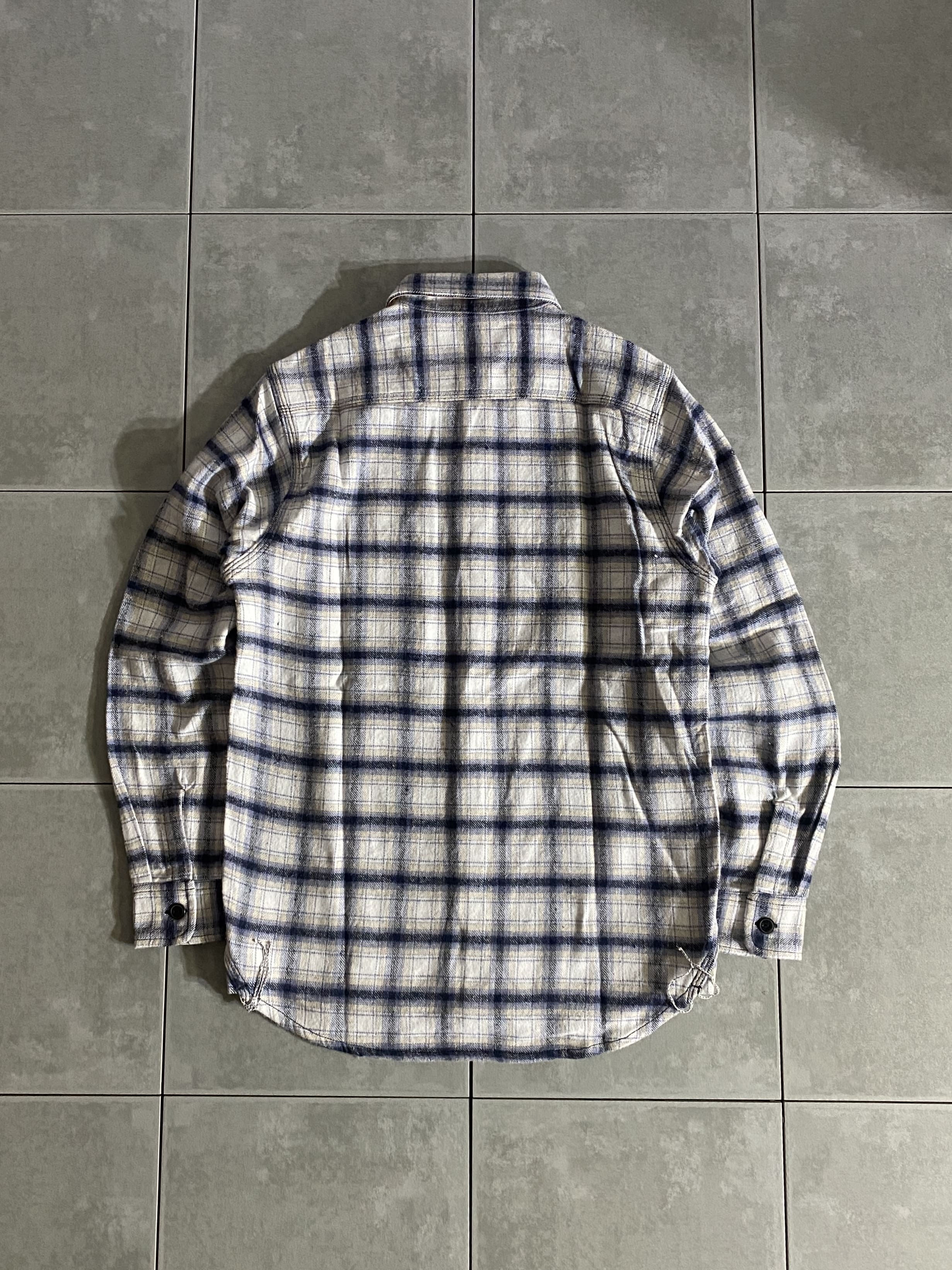 【HOUSTON】RECYCLE COTTON CHECK FLANNEL SHIRTS