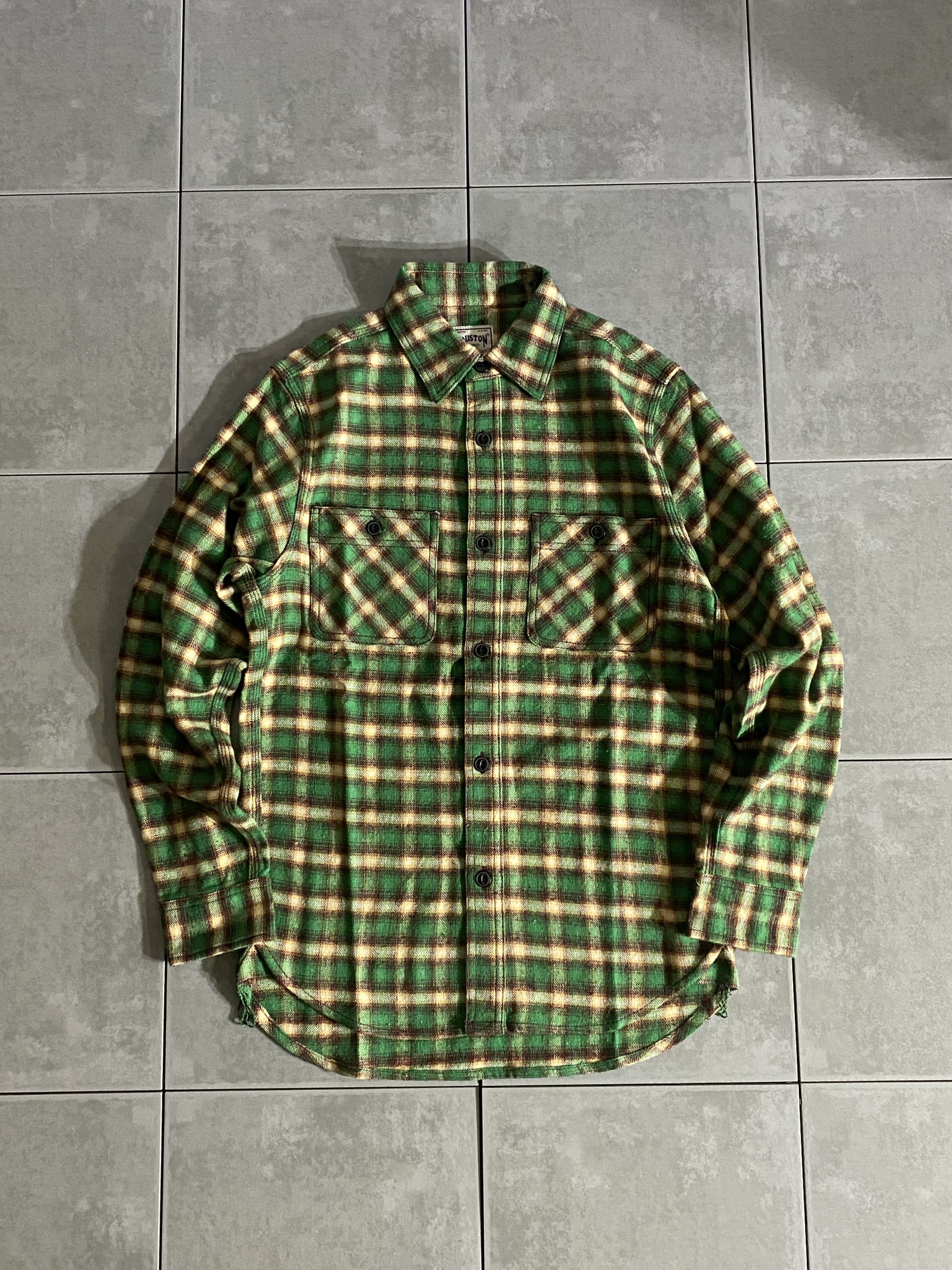 【HOUSTON】RECYCLE COTTON CHECK FLANNEL SHIRTS