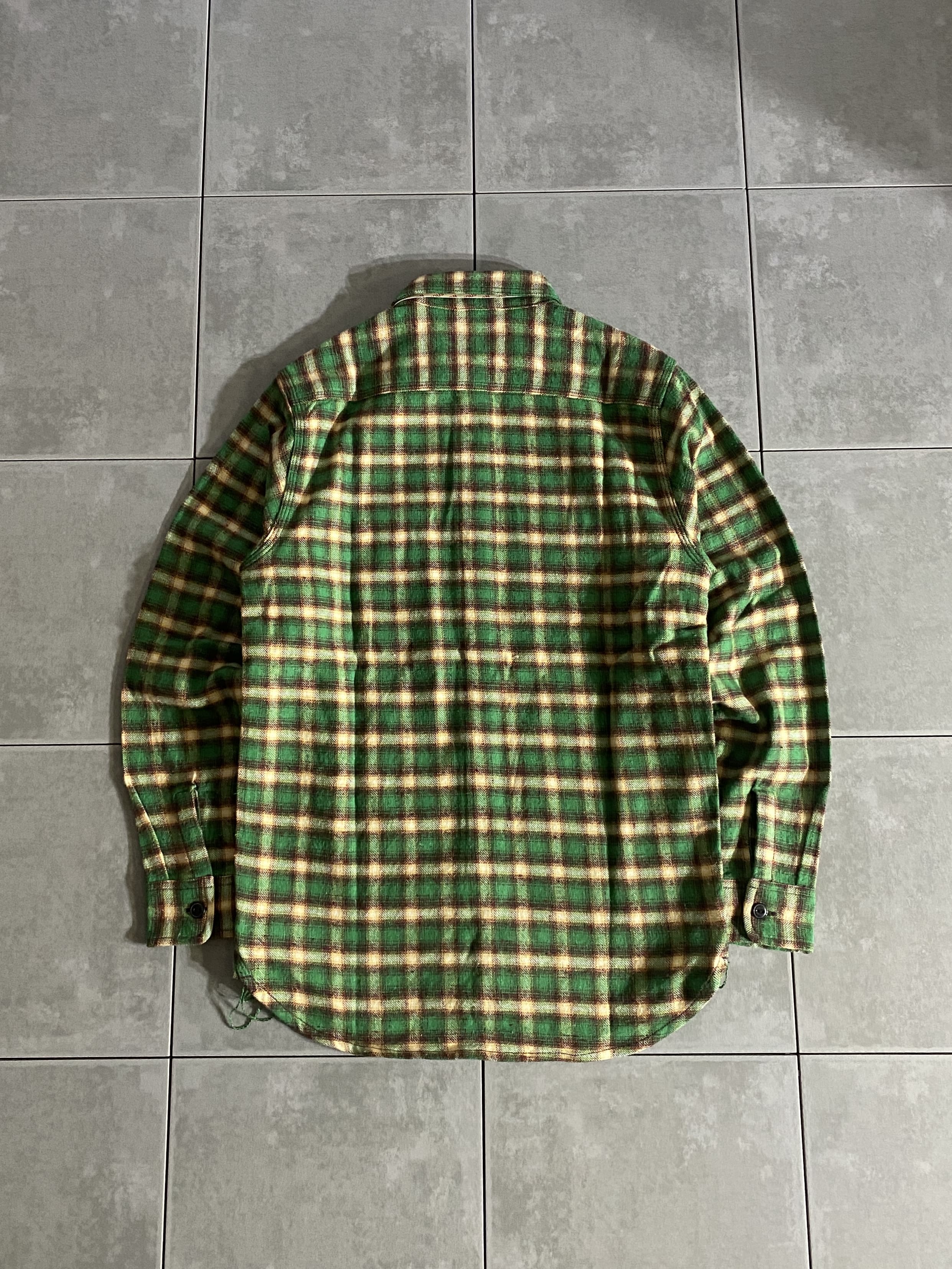 【HOUSTON】RECYCLE COTTON CHECK FLANNEL SHIRTS