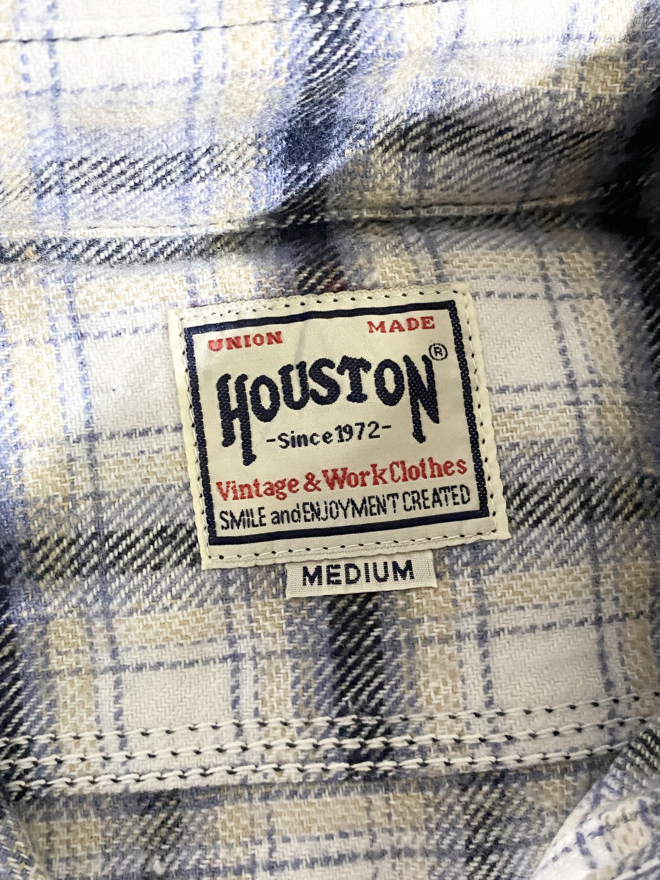 【HOUSTON】RECYCLE COTTON CHECK FLANNEL SHIRTS