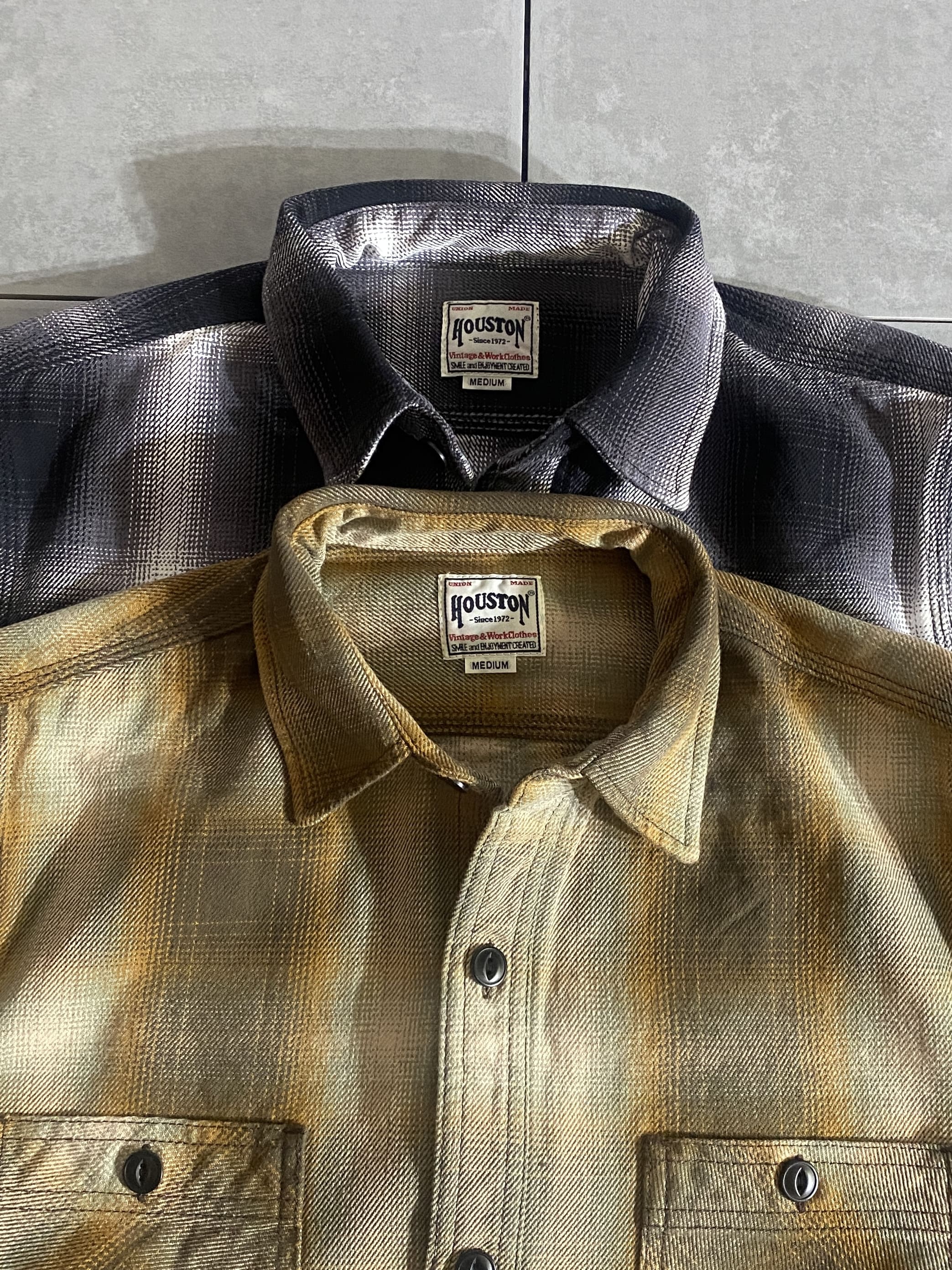 【HOUSTON】OMBRE CHECK VIYELLA SHIRT