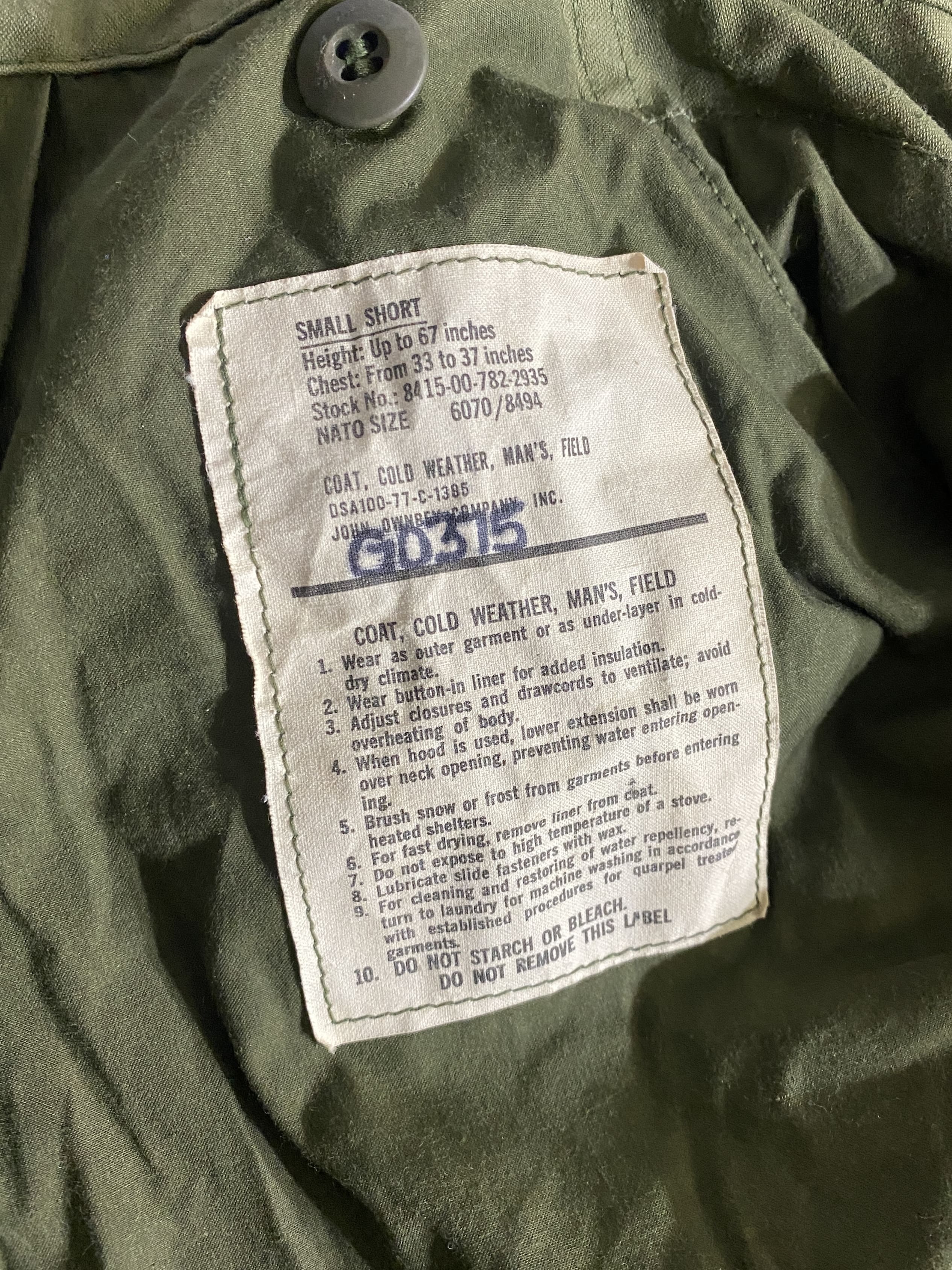 70s M-65 FIELD JACKET 3rd Model