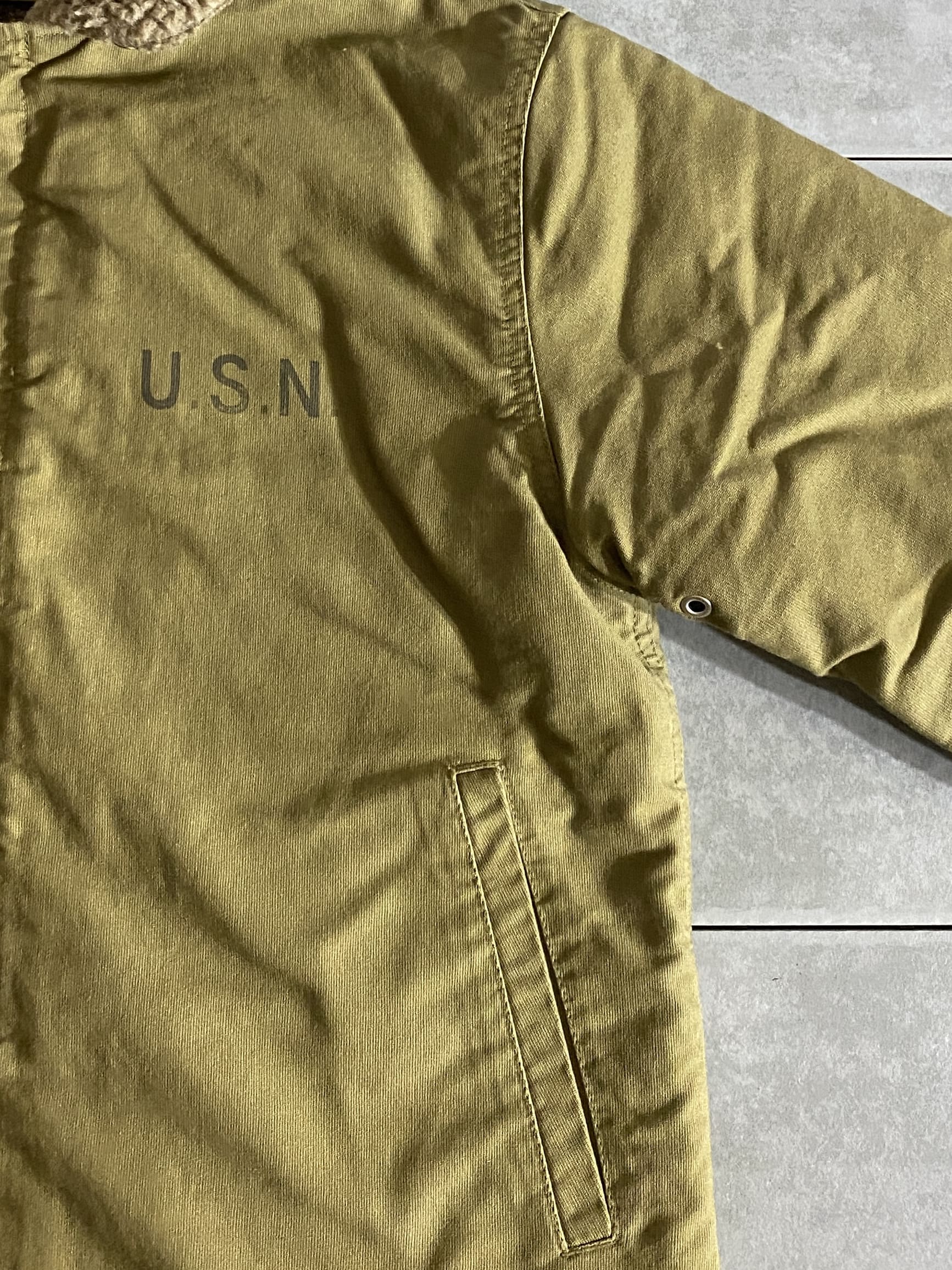 U.S.NAVY N-1 デッキジャケット U.S.Nステンシル