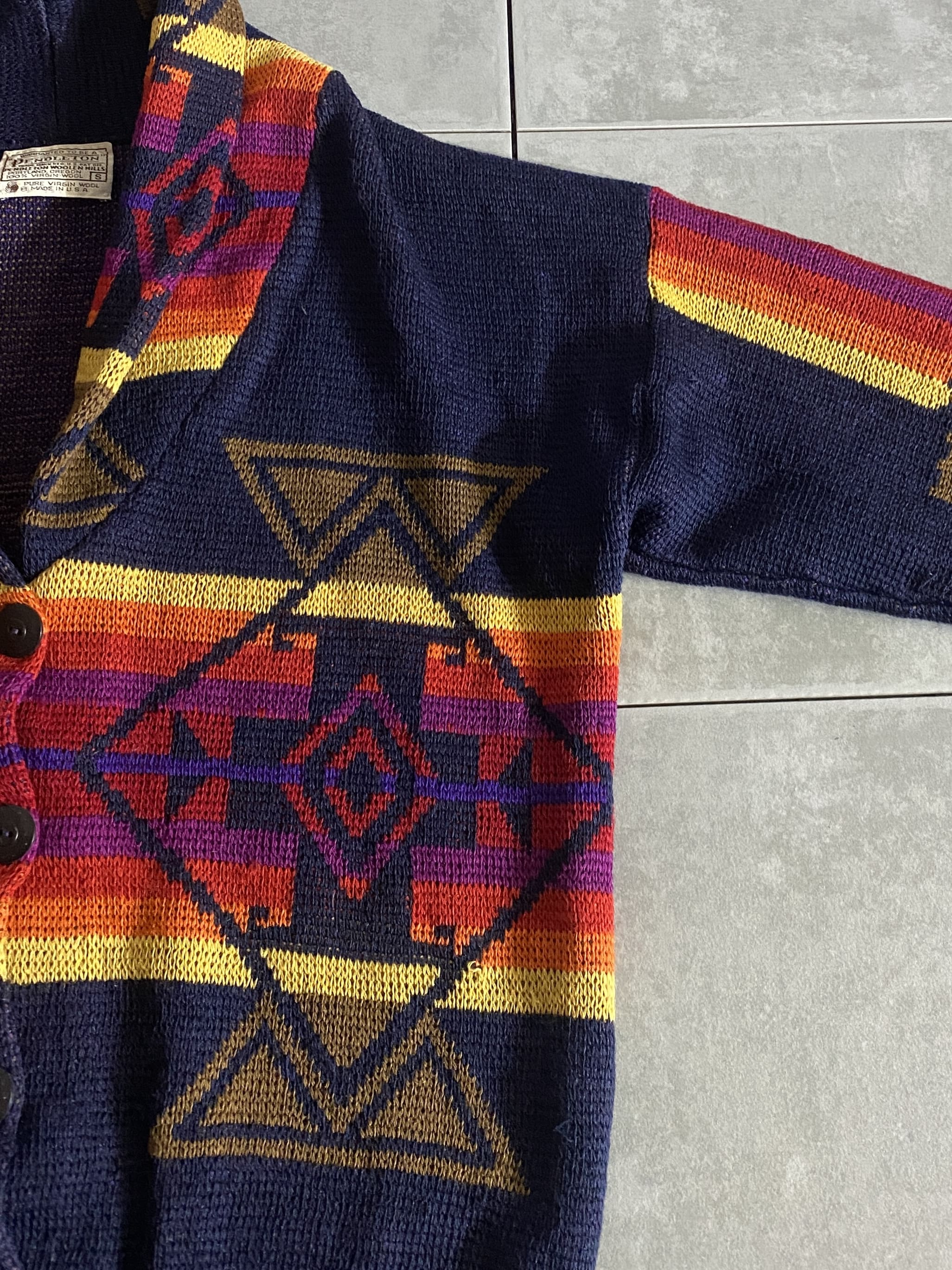 【PENDLETON】80s Shawl Collar Wool Knit Cardigan