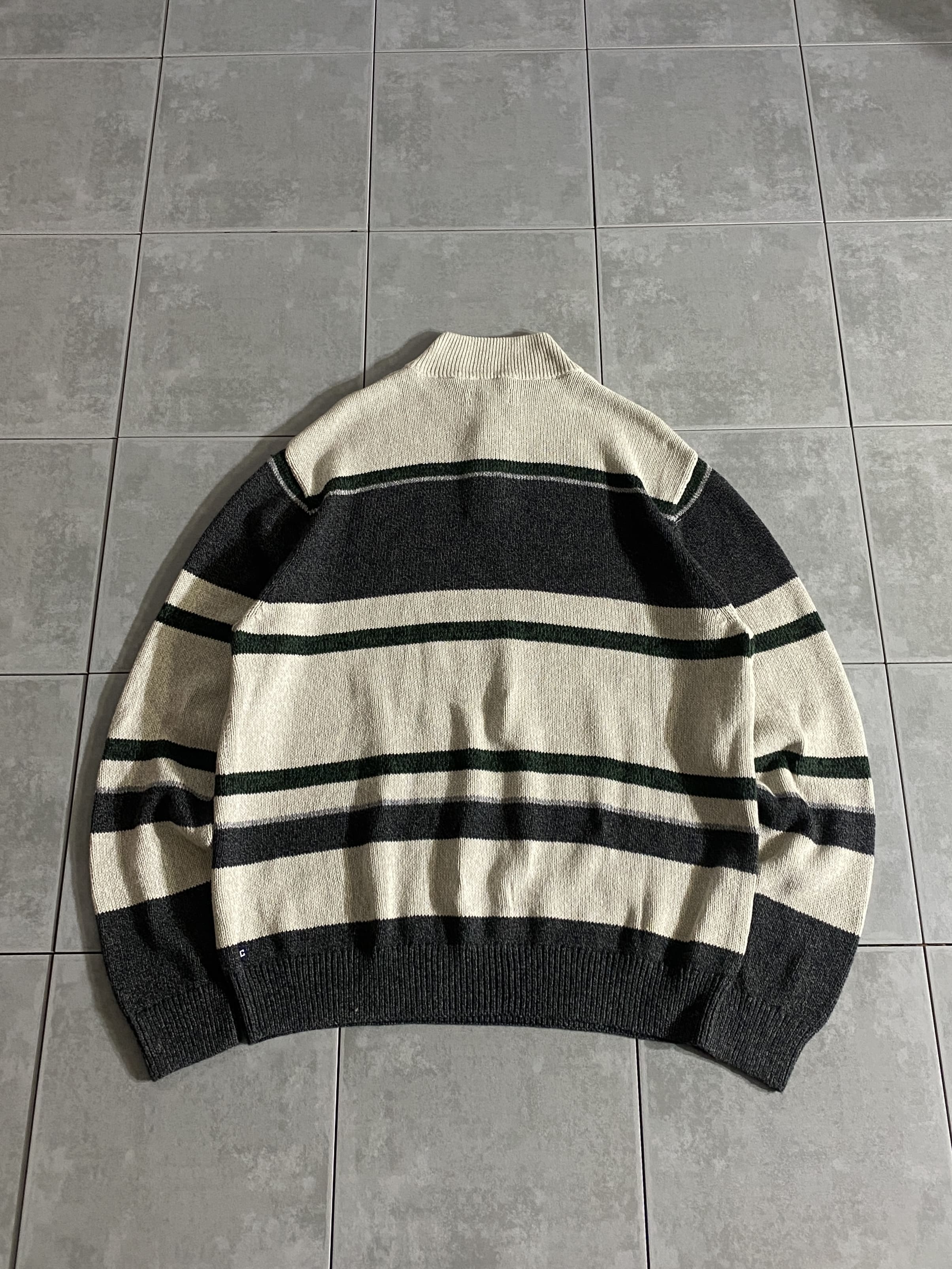 【CHAPS】Half Button Cotton Knit Sweater