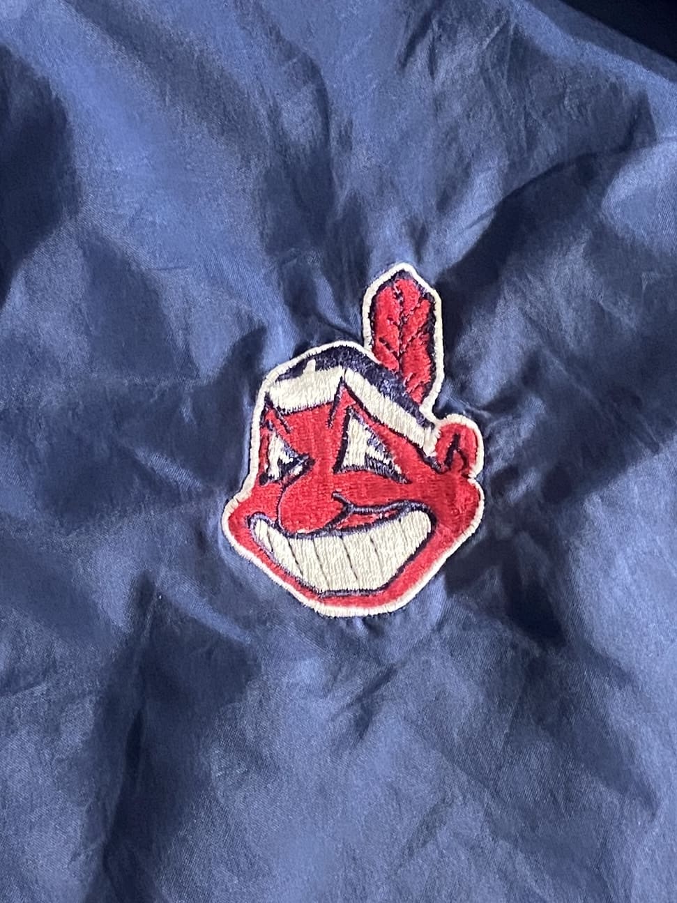 【Rawlings】MLB Cleveland Indians Pullover Nylon Jacket 