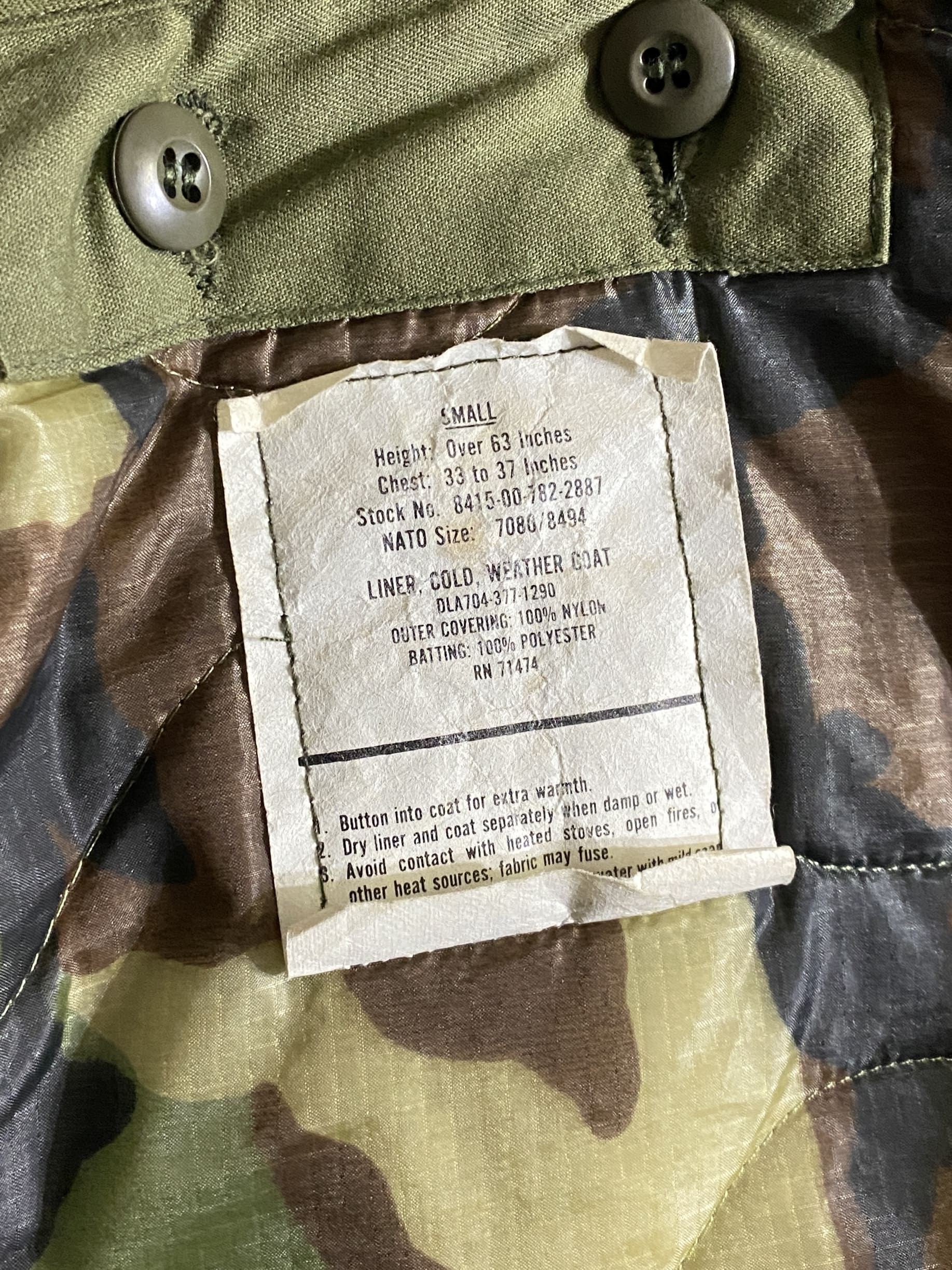 M-65 Field Jacket ライナー付き