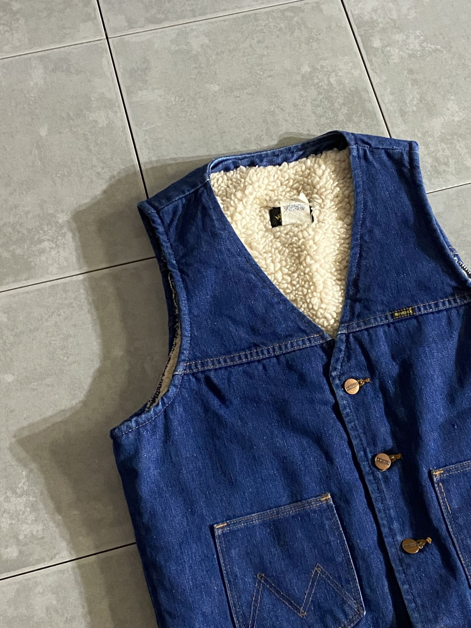 【MAVERICK】80s Denim Vest Made in USA