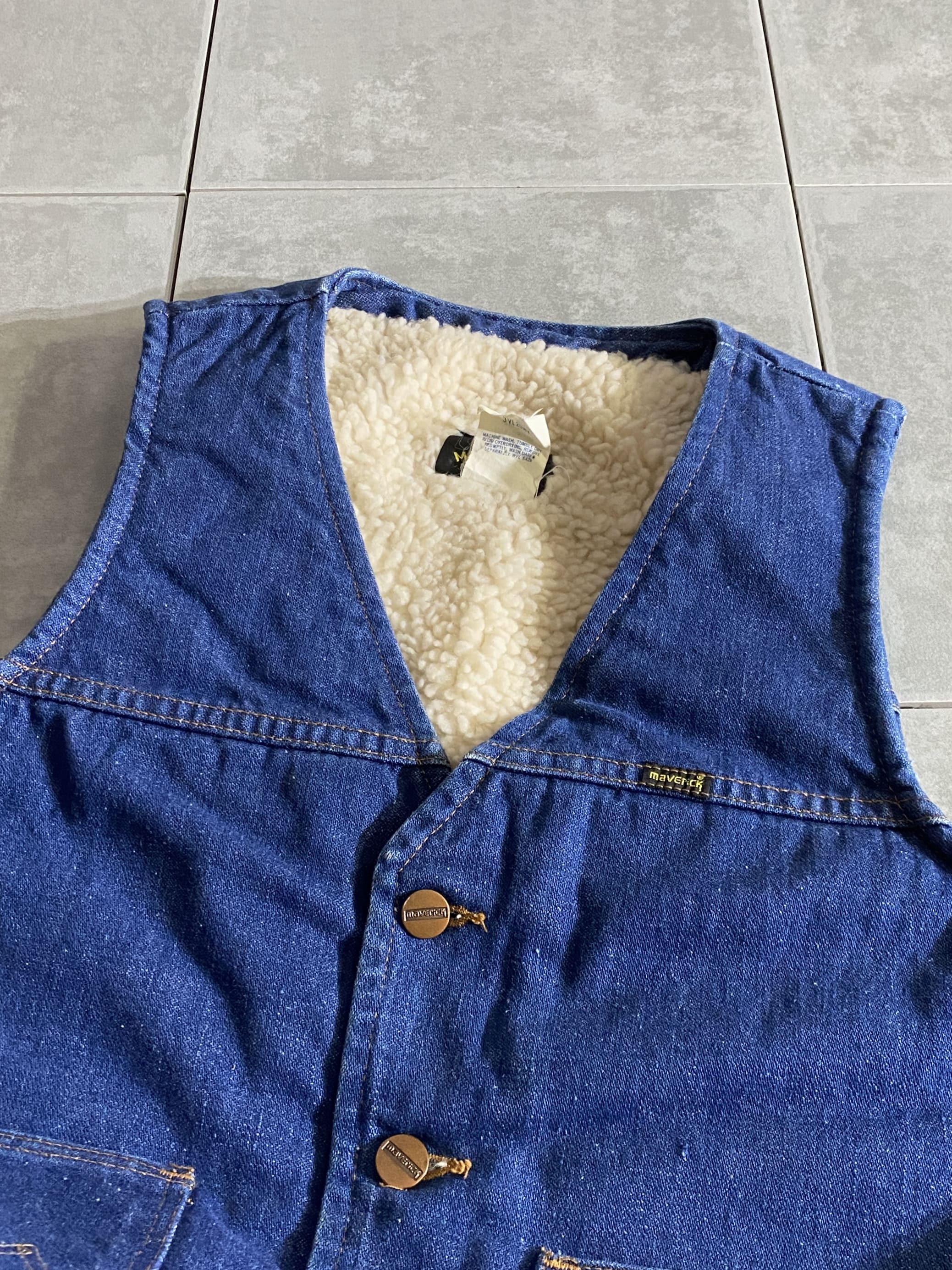 【MAVERICK】80s Denim Vest Made in USA