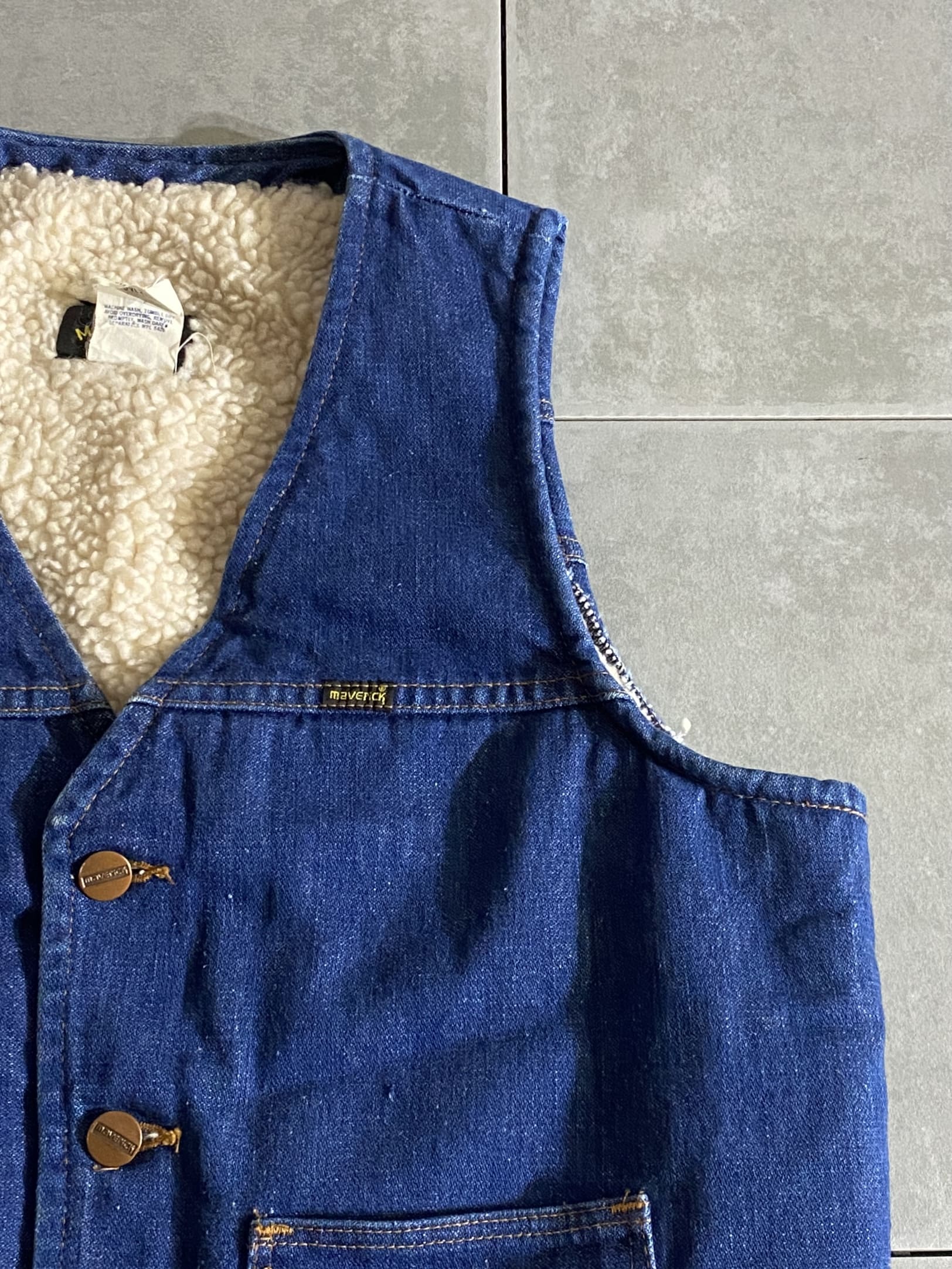 【MAVERICK】80s Denim Vest Made in USA