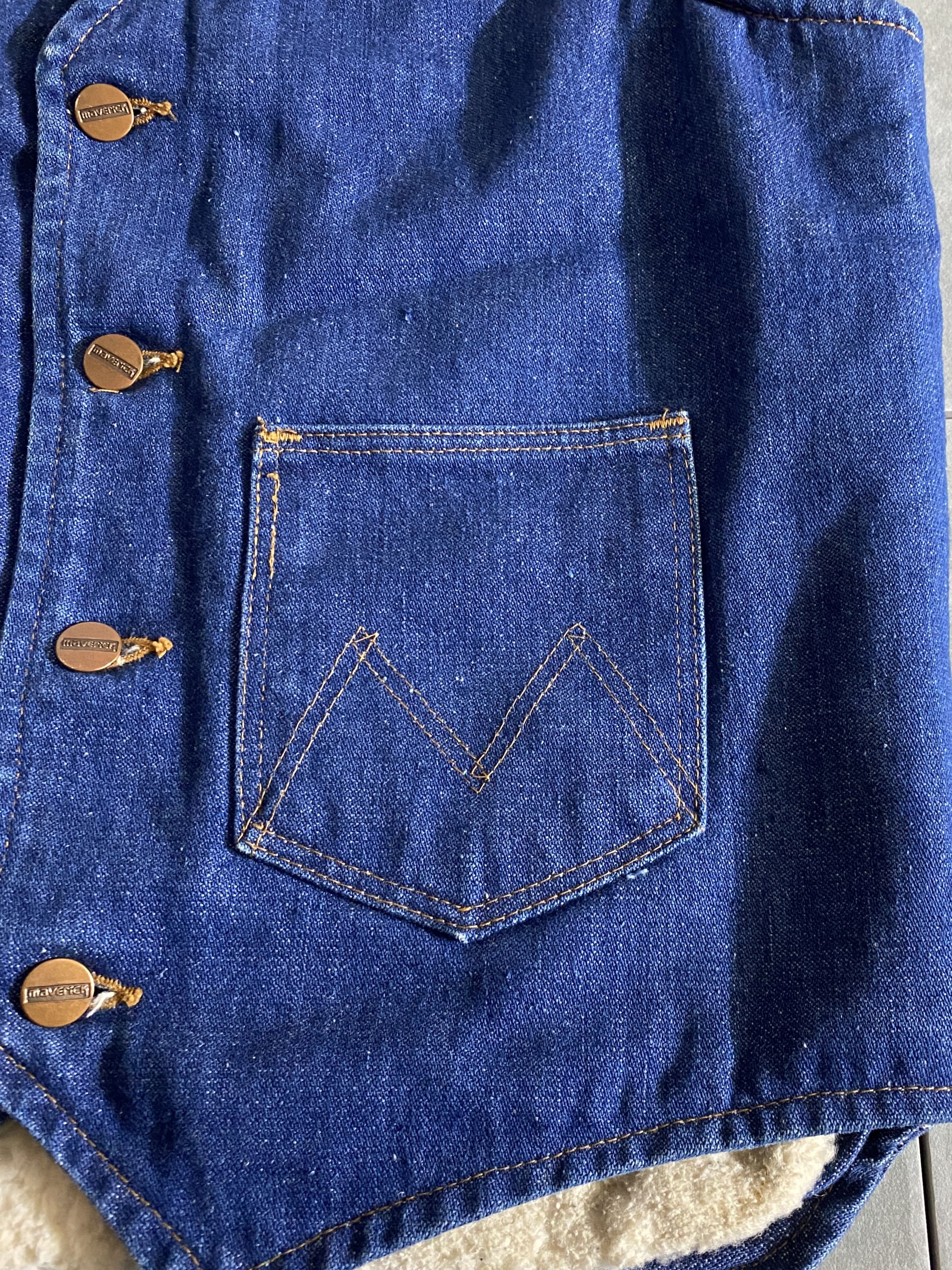 【MAVERICK】80s Denim Vest Made in USA