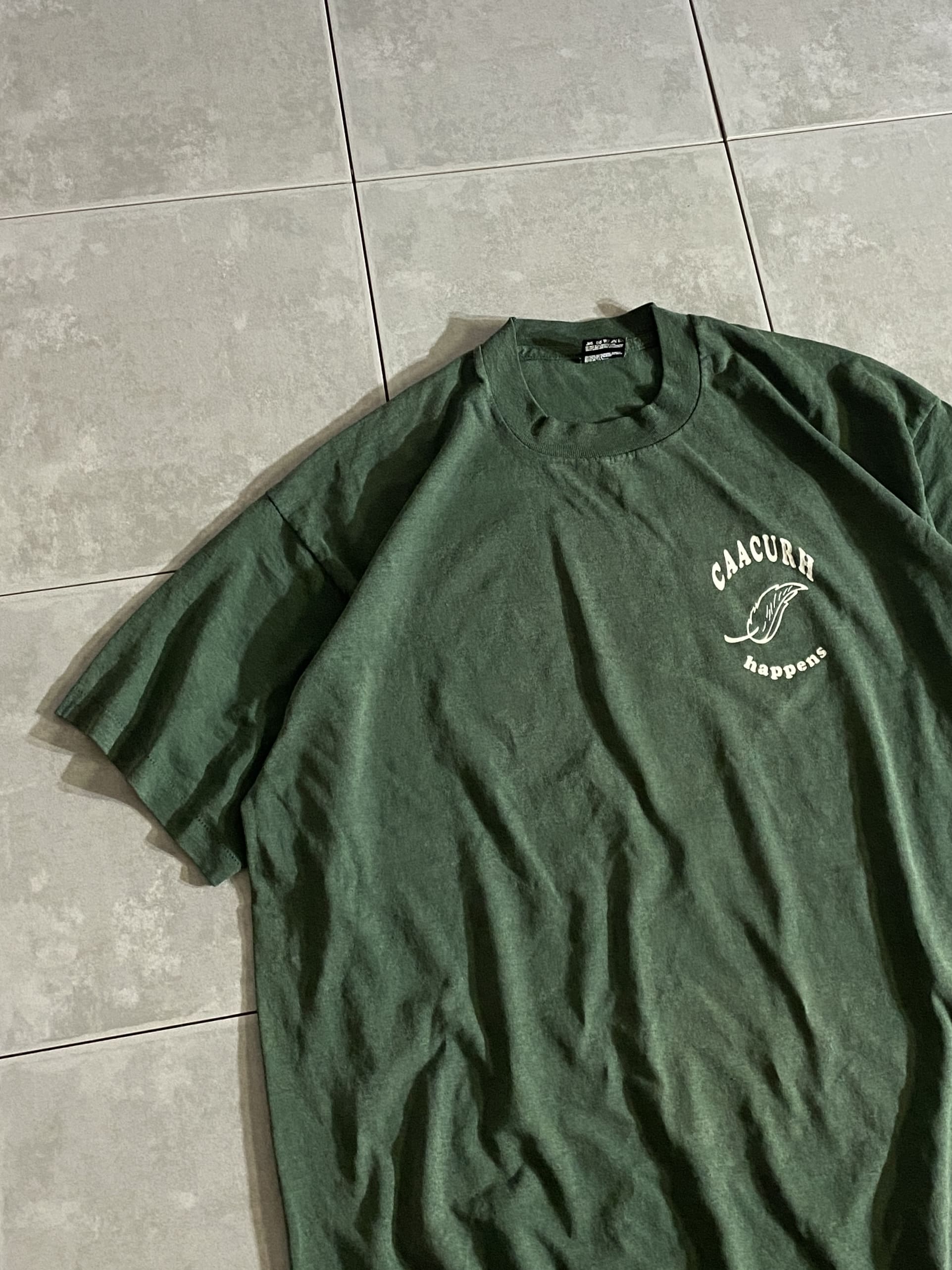 【FRUIT OF THE LOOM】90s CAACURH S/S Tee Made in USA