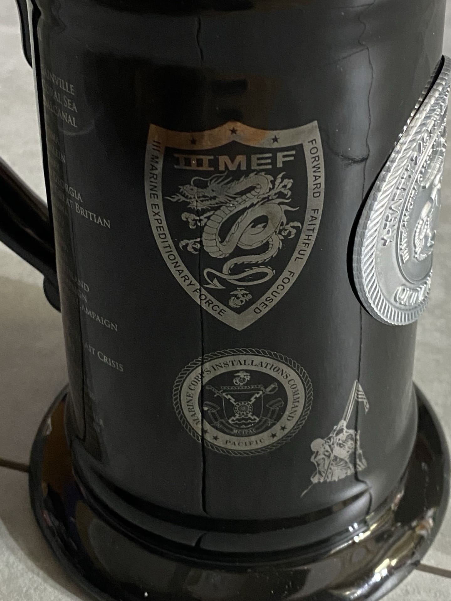 U.S. MARINE CORPS HISTORY STEIN