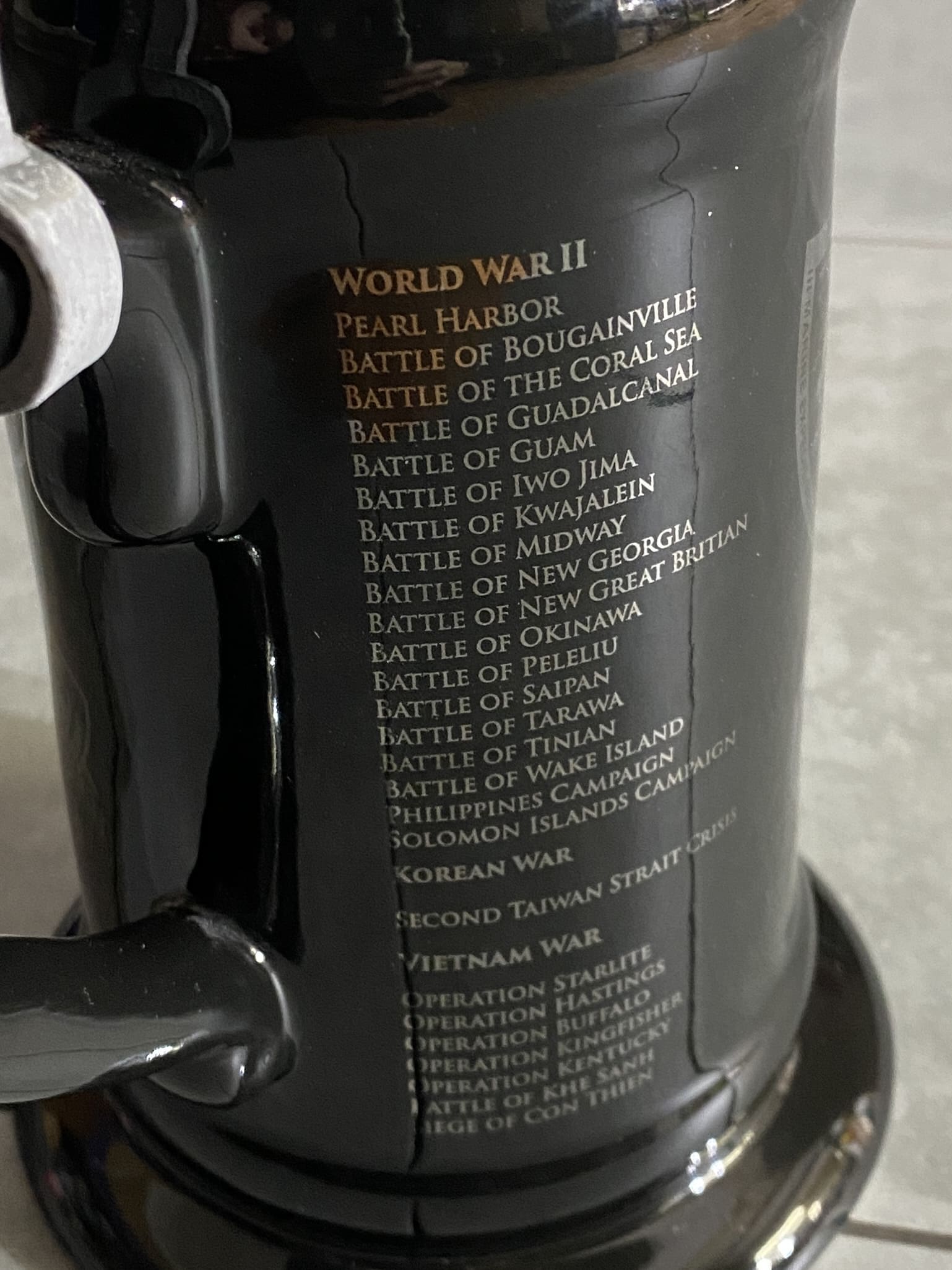 U.S. MARINE CORPS HISTORY STEIN