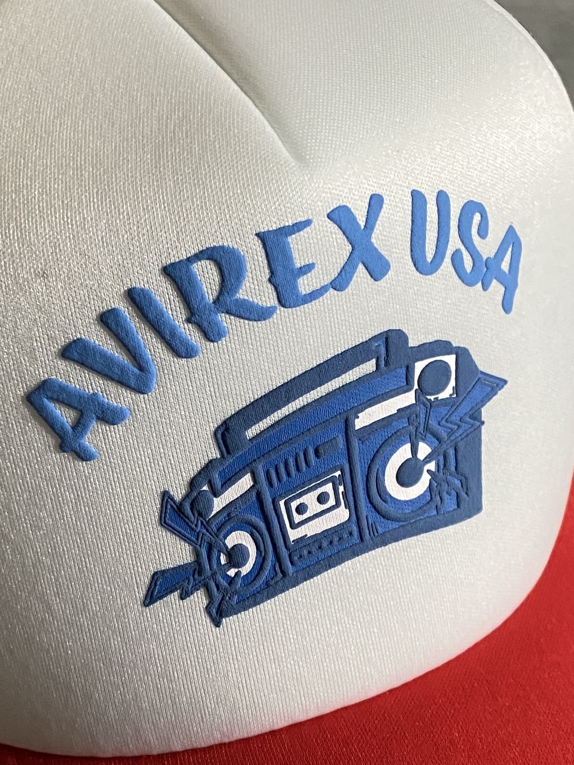 【AVIREX】AX EX VARSITY RADIO MOTIF PRINT MESHCAP