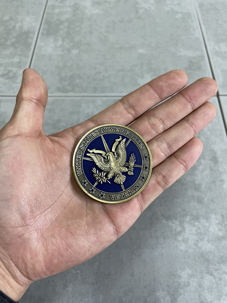 US ARMED FORCES VETERAN 6軍 チャレンジコイン 退役軍人