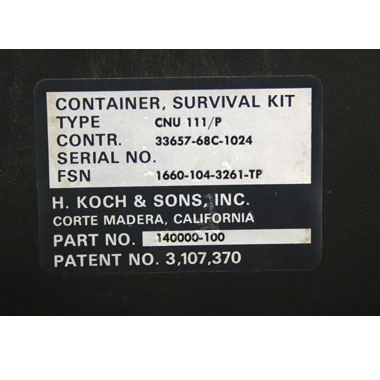 CONTAINER SURVIVAL KIT CNU 111/P