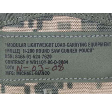 US 200 ROUND SAW GUNNER POUCH ACU