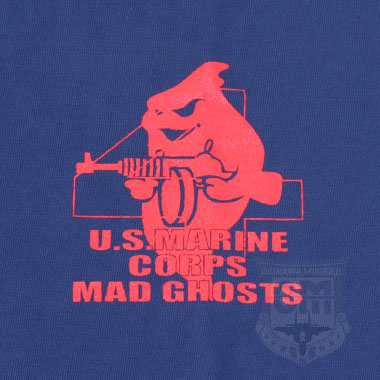 MAD GHOSTS プリントTシャツ ネイビーカラー