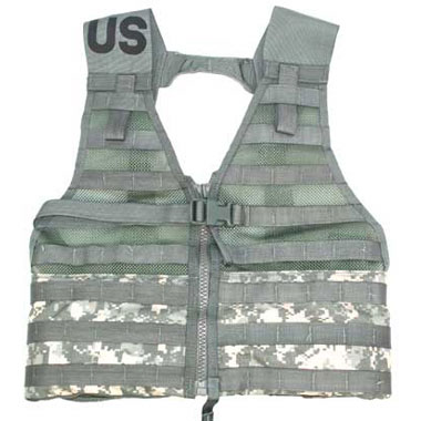 米軍放出品 軍用実物

US ARMY 都市型デジタル迷彩「ACU」

MOLLE II MODULAR LIGHTWEIGHT
LOAD-CARRYING EQUIPMENT
FIGHTING LOAD CARRIER (FLC)

アメリカ陸軍専用の戦闘ベスト

MOLLEテープがベストに付属しているので、専用のMOLLEポーチを好きな位置に取り付ける事ができる機能的なベスト。素材も丈夫なナイロン製で軽量な上、メッシュ素材となっているので、ムレを防いでくれます。

フロントジッパーにての開閉式でファスティックにて
も2重ロックが可能です。