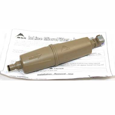 米軍放出品 軍用実物

MSR InLine MicroFilter-Instructions

米軍のハイドレーションに取り付けできる
浄化フィルターです。

海兵隊ハイドレーションへ取り付け可能で現在、
イラクやアフガニスタンでも支給されているアイテム

コレクションなどにいかがでしょうか？