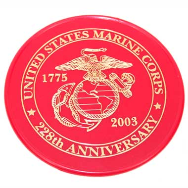 USMC ANNIVERSARY コースター レッドの商品詳細｜ミリタリーショップ