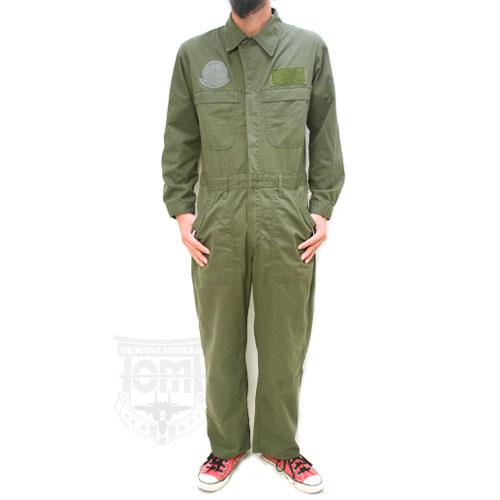 US COVERALLS UTILITY ミリタリーカバーオール OD 米軍払い下げ品の 