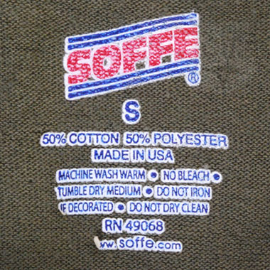 SOFFE ロングスリーブアンダーシャツ OD MADE IN USA