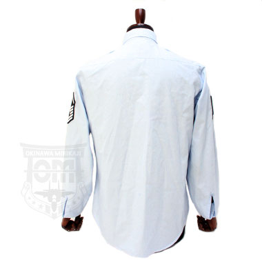 SHIRT MAN S LONG SLEEVE POLYESTER /COTTON BLUE 1550 米軍放出品